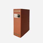 Κουτί αρχείου δερματίνης ίσια ράχη με κουμπί