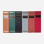 Κουτί αρχείου δερματίνης ίσια ράχη με κουμπί