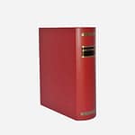 Κουτί αρχείου δερματίνης στρογγυλή ράχη με κουμπί