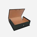 Κουτί αρχείου πανόδετο στρογγυλή ράχη με κουμπί