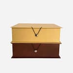 Κουτί αποθήκευσης δερματίνη με κουμπί