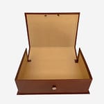 Κουτί αποθήκευσης δερματίνη με κουμπί