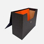 Κουτί μεγάλο αποθήκευσης δερματίνη με κουμπί